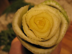 base of a bunch of celery, showing leaf arrangement
